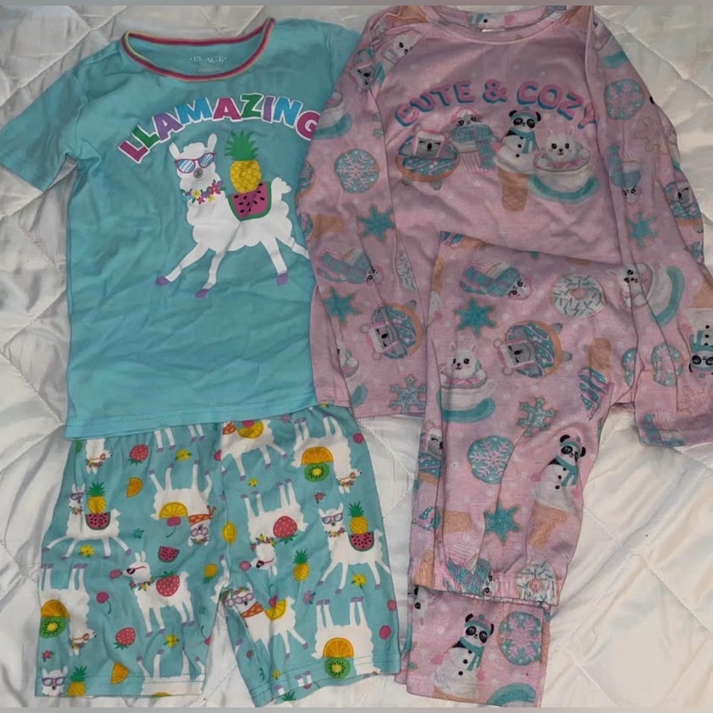 Cute & Cozy Kids Pajama Set - Pink and Blue size 8/10